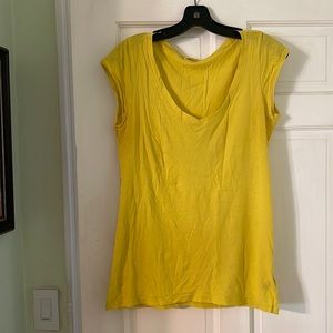 LA made, size S, v-neck yellow t-shirt